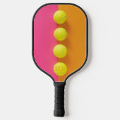 Aangepaste Monogram Tennisballen Pickleball Paddle (Achterkant)