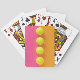 Aangepaste Monogram Tennisballen Pokerkaarten