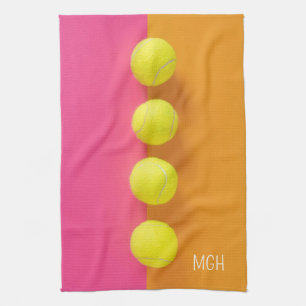 Aangepaste Monogram Tennisballen Theedoek