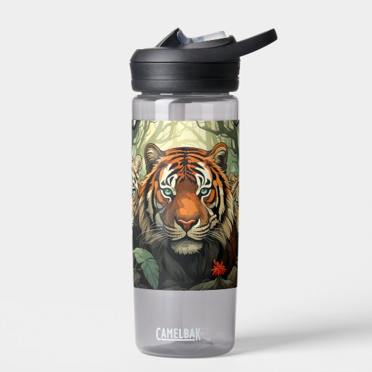 Aangepaste Monogram Tigers illustratie Waterfles (Links)