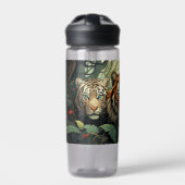 Aangepaste Monogram Tigers illustratie Waterfles (Voorkant)