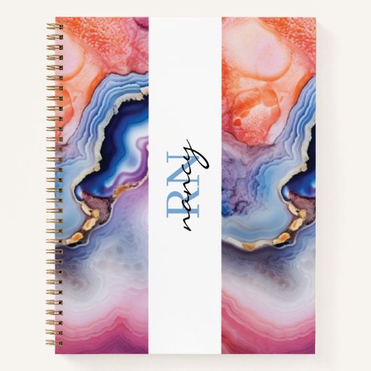 Aangepaste monogram tijdschriften notitieboek (Voorkant)