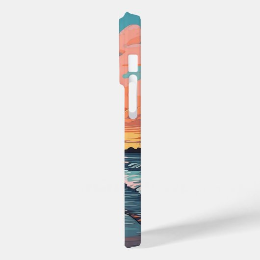 Aangepaste Monogram Tropical Beach Sunset Case-Mate iPhone Case (Achterkant / Links)