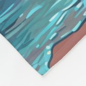 Aangepaste Monogram Tropical Beach Sunset Fleece Deken (Hoek)