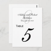 Aangepaste Monogram Trouwtafel Aantal Kaarten (Voorkant / Achterkant)