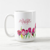 Aangepaste monogram Tulip Koffiemok (Links)