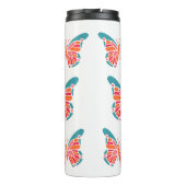 Aangepaste monogram-tumbler met gestileerde Butter Thermosbeker (Achterkant)
