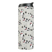 aangepaste monogram-tumbler van het Cute Dog Patte Thermosbeker (Gedraaid links)
