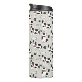 aangepaste monogram-tumbler van het Cute Dog Patte Thermosbeker (Geroteerd rechts)