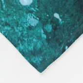 Aangepaste Monogram Turquoise Zee Waves Fleece Deken (Hoek)