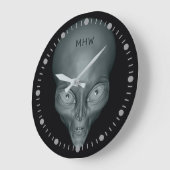 Aangepaste monogram UFO Alien wandklokken (Hoek)