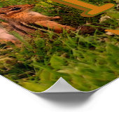 Aangepaste Monogram Uw Initiële Naam Chippies Poster (Hoek)