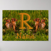 Aangepaste Monogram Uw Initiële Naam Chippies Poster (Voorkant)