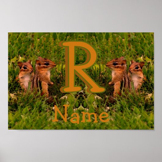 Aangepaste Monogram Uw Initiële Naam Chippies Poster (Voorkant)