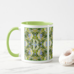 Aangepaste Monogram Uw Initiële Naam Hydrangea Blo Mok