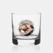 Aangepaste Monogram Vaderdag Schattigee minimalist Whisky Glas (Voorkant)