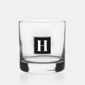 Aangepaste Monogram Vaderdag Schattigee minimalist Whisky Glas (Achterkant)