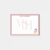 Aangepaste Monogram Vakantie Golden Retriever Sant Post-it® Notes (Voorkant)