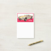 Aangepaste monogram van de auto Post-it notes (Op bureau)