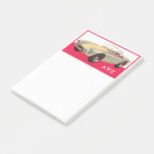 Aangepaste monogram van de auto Post-it notes (Schuin)