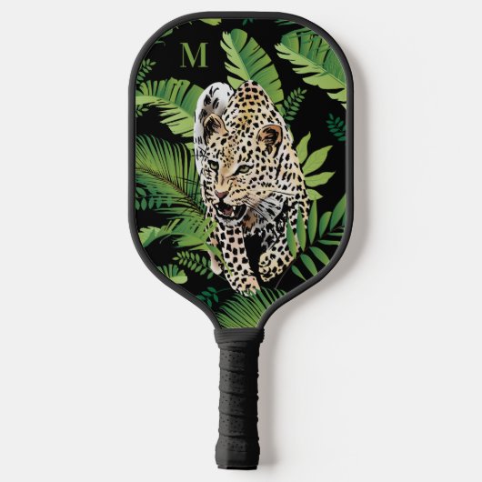 Aangepaste monogram van de Illustratie van de luip Pickleball Paddle (Achterkant)