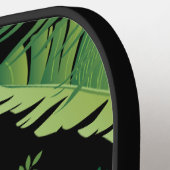 Aangepaste monogram van de Illustratie van de luip Pickleball Paddle (Links Detail)