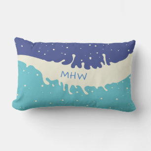 Aangepaste monogram van de zomer Splash-top Buitenkussen