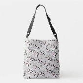 aangepaste monogram van het Cute Dog Pattern-tasje Crossbody Tas (Achterkant)