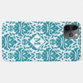 Aangepaste monogram van het Patroon van het Damasc Case-Mate iPhone Case (Achterkant (horizontaal))