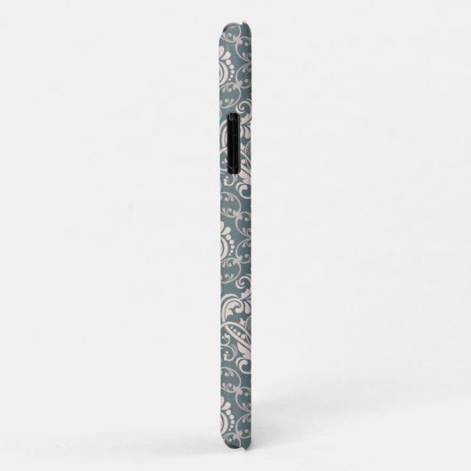Aangepaste monogram van het Patroon van het Damasc Case-Mate iPhone Case (Achterkant/rechts)