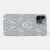 Aangepaste monogram van het Patroon van het Damasc Case-Mate iPhone Case (Achterkant (horizontaal))