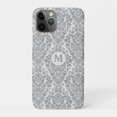 Aangepaste monogram van het Patroon van het Damasc Case-Mate iPhone Case (Achterkant)