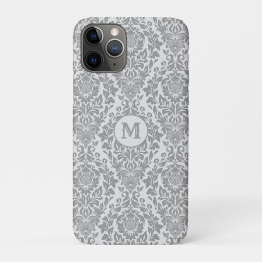 Aangepaste monogram van het Patroon van het Damasc Case-Mate iPhone Case (Achterkant)