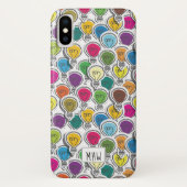 Aangepaste monogram van het patroon van het Lightb Case-Mate iPhone Case (Achterkant)