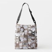 Aangepaste monogram van het patroonpatroon crossbody tas (Achterkant)