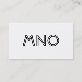 Aangepaste monogram visitekaartje