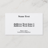 Aangepaste monogram visitekaartje (Achterkant)