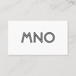 Aangepaste monogram visitekaartje