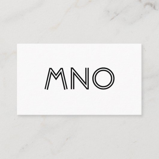 Aangepaste monogram visitekaartje (Voorkant)