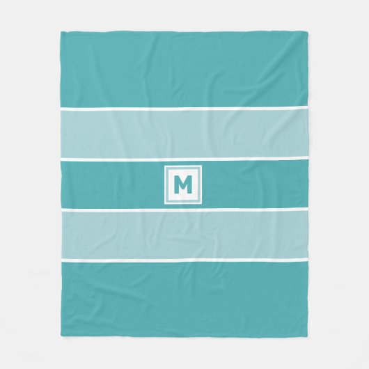 Aangepaste monogram vleece Blanket Fleece Deken (Voorkant)