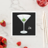 Aangepaste Monogram Vodka Gin Martini Cocktail Dri Servet (Insitu)