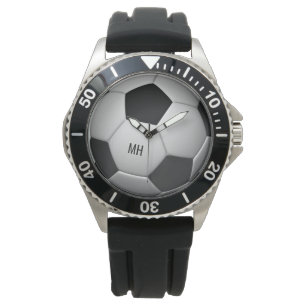 Aangepaste Monogram Voetbal-horloges Horloge