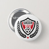 Aangepaste Monogram Voetbal Logo knoppen Ronde Button 5,7 Cm (Voorkant /achterkant)