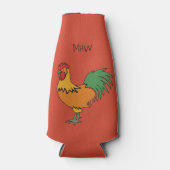 Aangepaste monogram voor kleurenflessenkoeler flesjeskoeler (Voorkant)