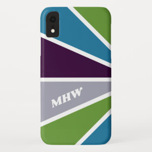 Aangepaste monogram voor kleurrijke stralen Case-Mate iPhone case