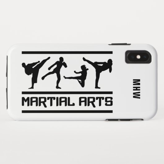 Aangepaste monogram voor krijgskunst Case-Mate iPhone case (Achterkant (horizontaal))