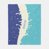 Aangepaste monogram voor Summer Splash-deken Fleece Deken (Voorkant)