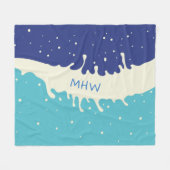 Aangepaste monogram voor Summer Splash-deken Fleece Deken (Voorkant (Horizontaal))