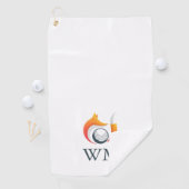 Aangepaste monogram voor vos en bal golfhanddoek (Insitu)