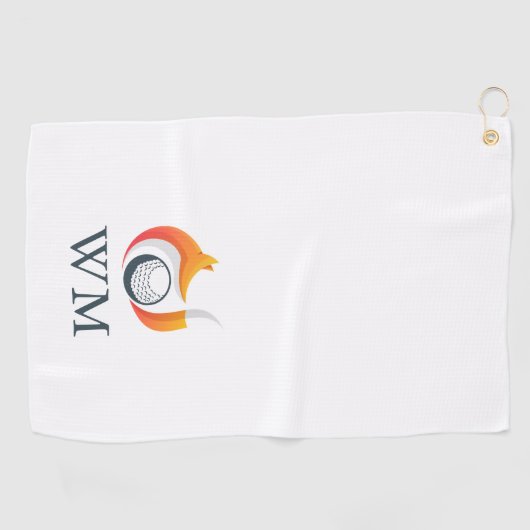 Aangepaste monogram voor vos en bal golfhanddoek (Horizontaal)